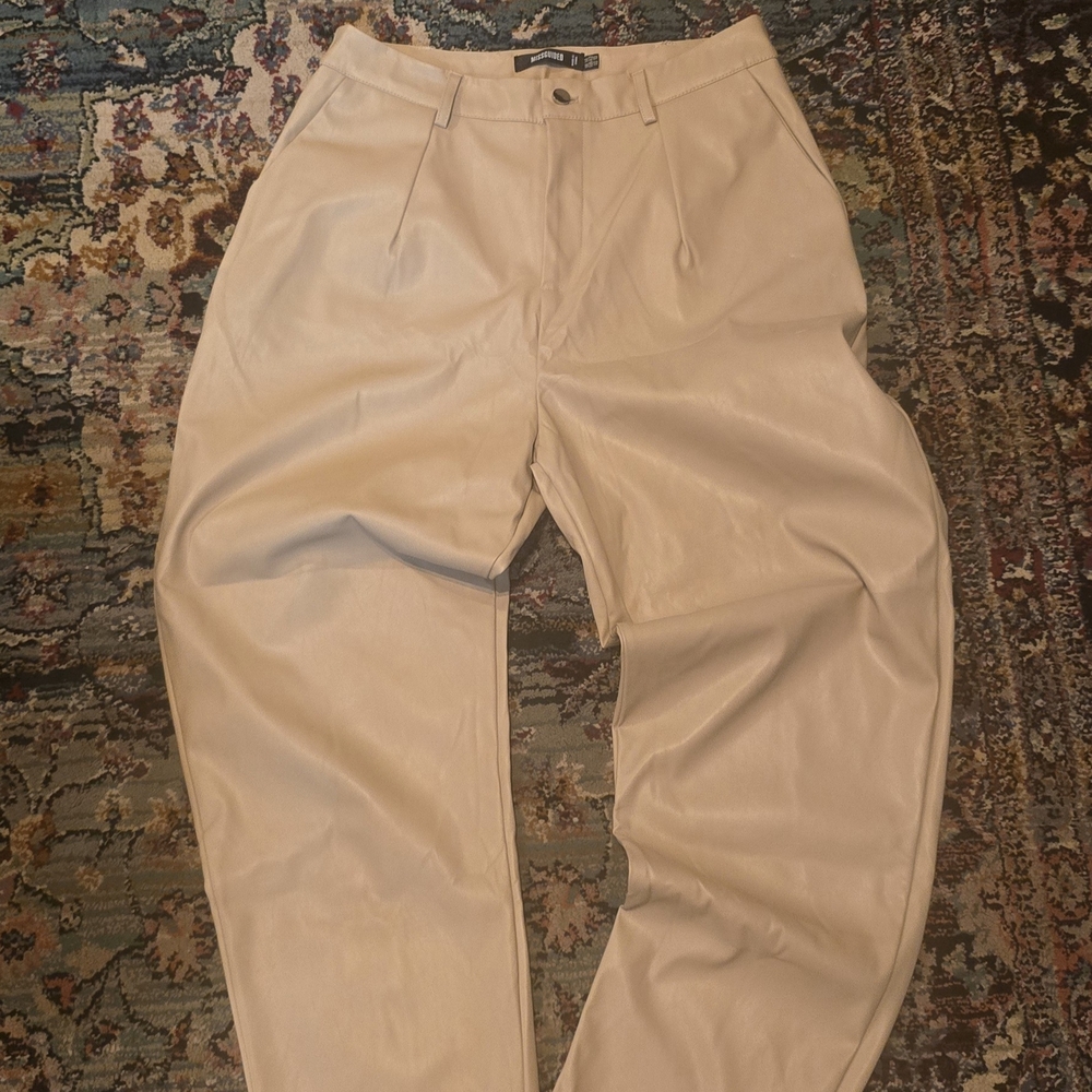 Faux Leather Pants-trousers